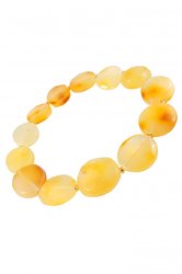 Bracelet made of amber stones-coins