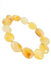 Bracelet made of amber stones-coins