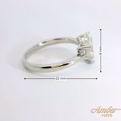 Heart-Shaped artificial Diamond Ring