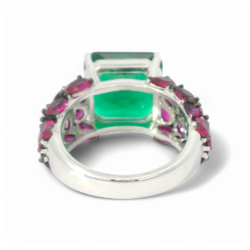 Green and Pink Gemstone Ring