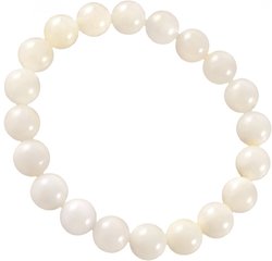 Bracelet made of white amber beads