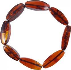 Bracelet made of dark multifaceted amber stones