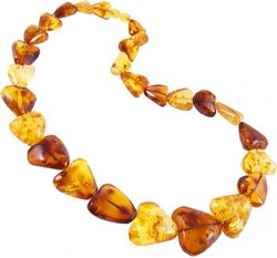 Beads made of multi-colored amber “Cupid”