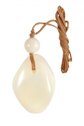 Amber stone pendant with a milky amber ball