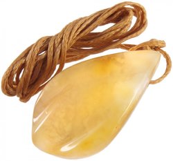 Pendant “Petal” on a wax rope