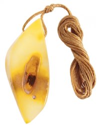 Pendant “Lily Petal” on a wax rope