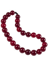 Cherry beads made from amber beads