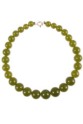 Beads made from green amber beads