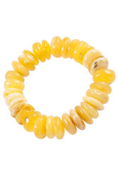 Bracelet made of light amber donut stones