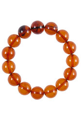 Bracelet made of polished amber beads