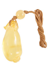 Amber pendant “Eggplant”