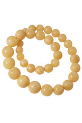 Pressed amber beads
