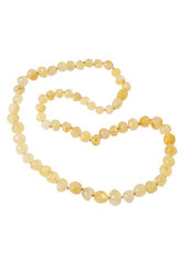 Beads made of light amber stones