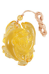 Amber pendant “Dolphins”