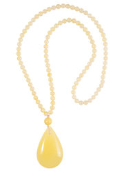 Amber bead necklace KU103-001
