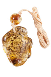 "Rose" pendant on a wax rope