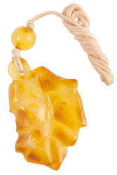 Amber pendant "Leaf"