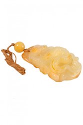 Carved amber pendant “Dragon”