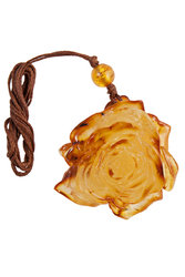 Pendant carved from amber “Rose”
