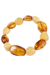 Bracelet made of polished amber stones