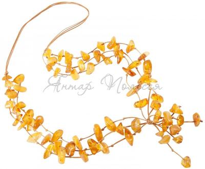 Amber bead necklace Нп-15