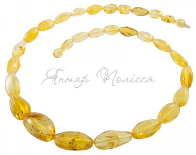 Amber bead necklace Нп-62
