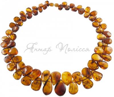Amber bead necklace Нп-58