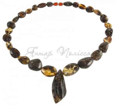 Amber bead necklace Нп-83
