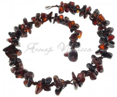 Amber bead necklace Нп-55