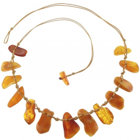 Beads-string with amber stones