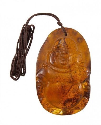 Buddha pendant on a wax rope