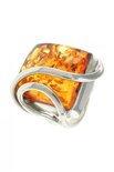 Серебряное кольцо с янтарным камнем «Джейн»