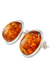 Stud earrings with amber “Rosa”