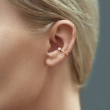 Gold plated silver Ear Cuff with zircon