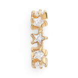 Gold plated silver Ear Cuff zircon Stars