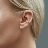 Gold plated silver Ear Cuff with zircons