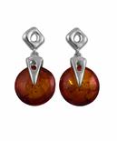 Сережки бурштинові в фігурному кріпленні