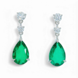 Artificial Emerald Drop Earrings