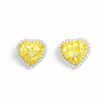 Heart-Shaped Yellow Earrings