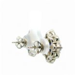 Artificial Sapphire and Diamond Earrings