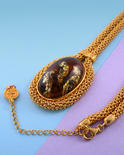 Silver necklace with gilding "Ansella"
