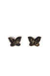 Сережки-пусети з родованого срібла «Метелики»