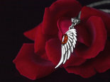 Кулон из янтаря в серебряной оправе «Крыло ангела»