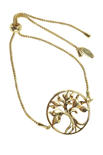 Серебряный браслет с янтарем в позолоте «Древо жизни»