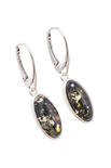 Silver earrings with amber “Sabina”