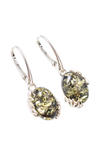 Earrings with amber in silver “Evita”