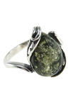 Кольцо из серебра с янтарем «Весна»