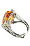 Серебряное кольцо с янтарем «Николет»