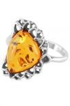 Серебряное кольцо с камнем янтаря «Соната»