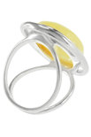 Серебряное кольцо с янтарем «Ника»